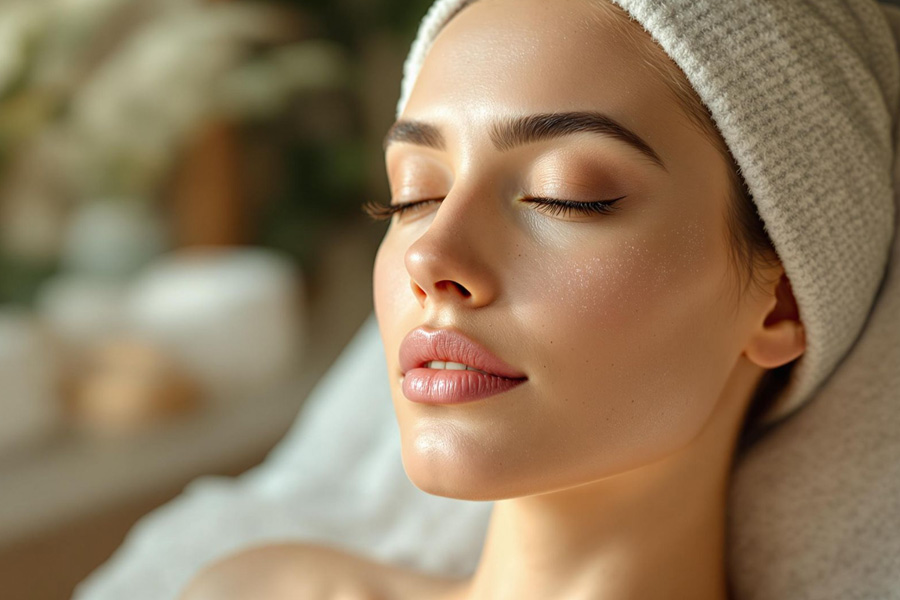 Medical chemical peel recovery after fine line treatment Hilton Head