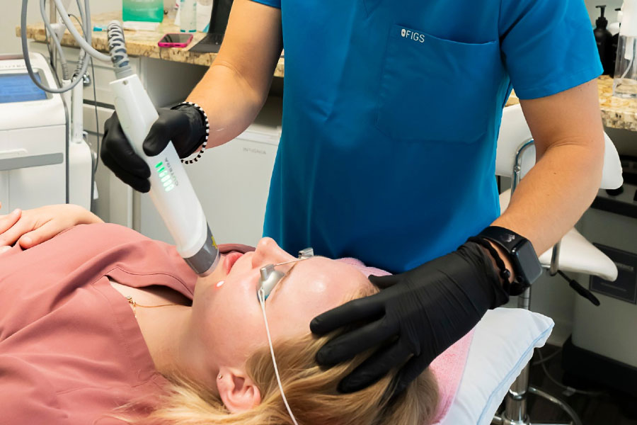 IPL therapy for age spot removal Hilton Head showing treatment of multiple sun spots