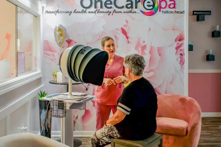 Restylane consultation in Hilton Head Island at a medical spa focused on natural filler results