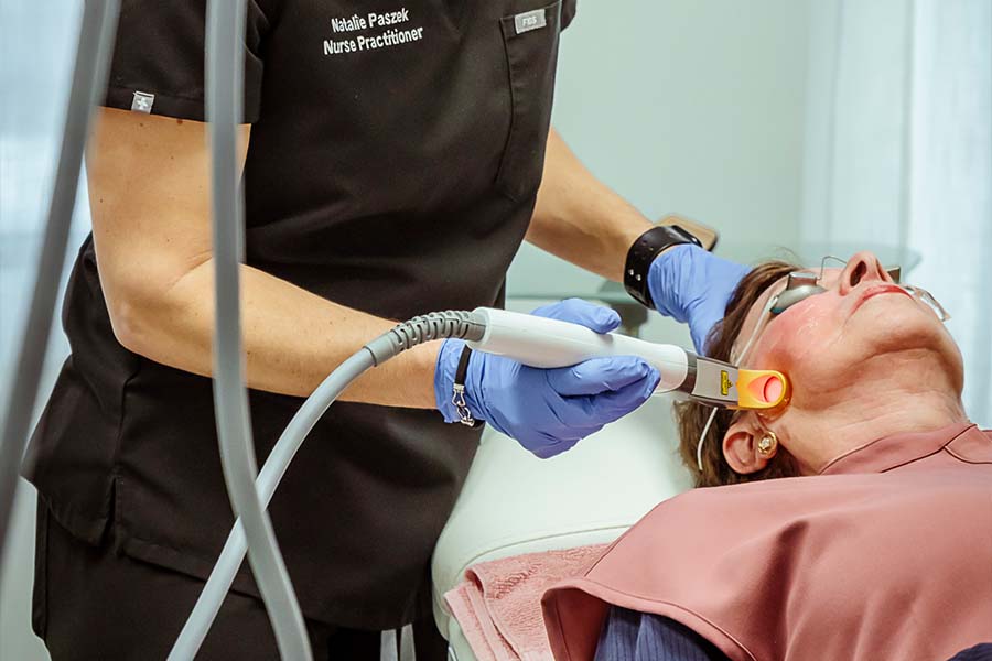 Photorejuvenation Hilton Head SC treatment using Excel V+ laser at a medical spa